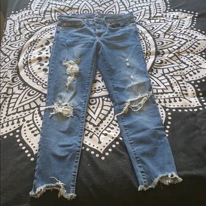 Gap ripped skinny jeans